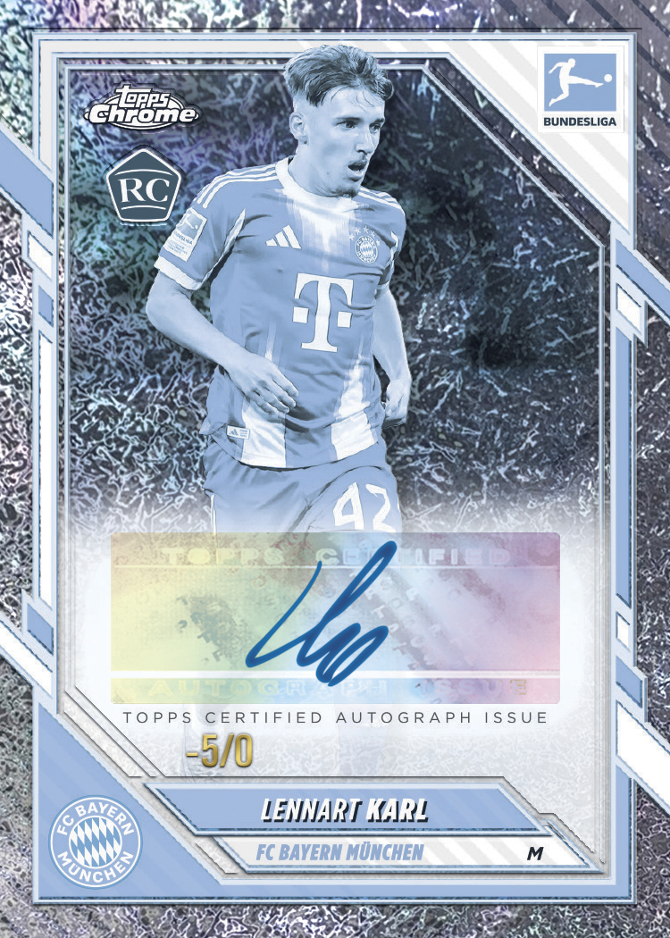 2025-26 TOPPS Chrome Bundesliga Soccer Cards Value Box