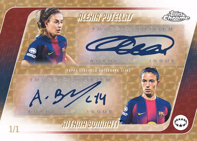 2025-26 TOPPS Chrome UEFA Women's Champions League Soccer Cards Hobby Box