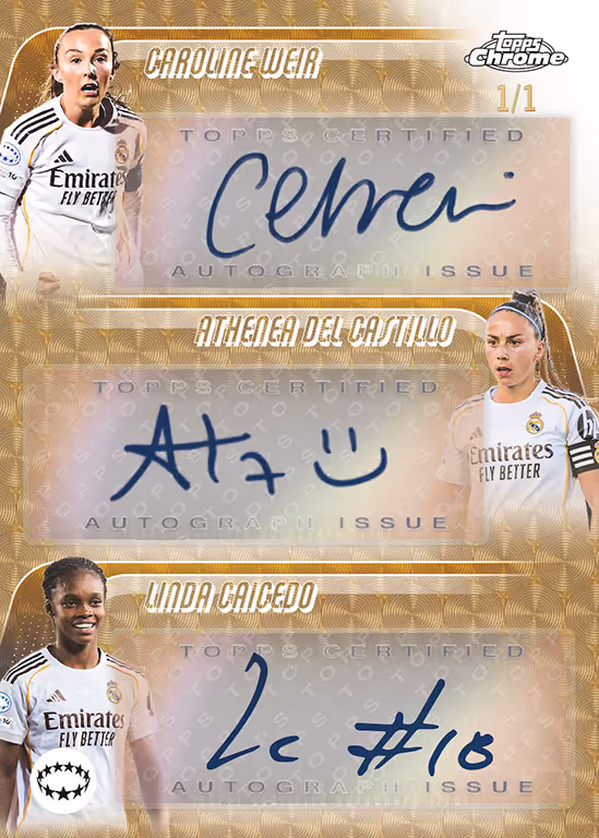 2025-26 TOPPS Chrome UEFA Women's Champions League Soccer Cards Hobby Box