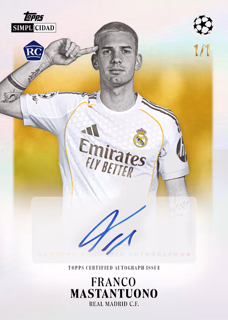 2025-26 TOPPS Simplicidad UEFA Club Competitions Soccer Cards Box