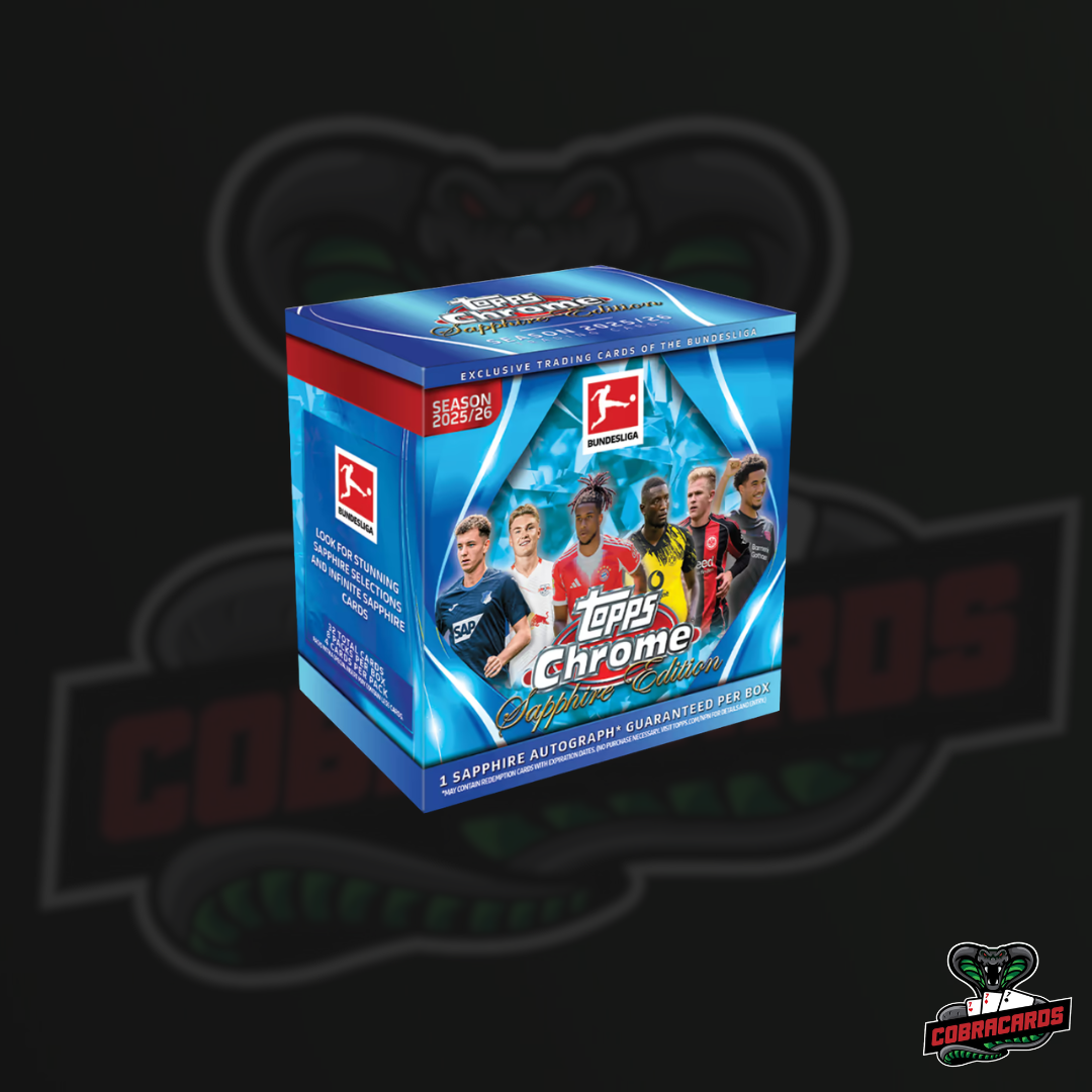 #BUSA2 Full Case (10 Box) 2025-26 TOPPS Chrome Sapphire Edition Bundesliga Soccer Cards Hobby Box PYT/PYP