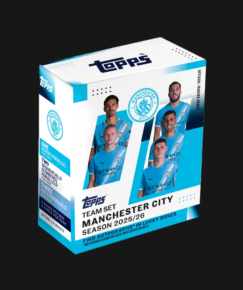 SEALED 2025-26 TOPPS Manchester City Official Team Set Soccer Cards Box